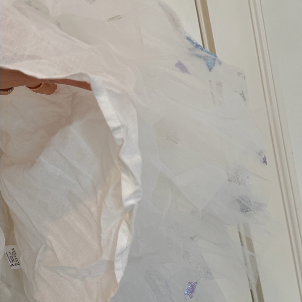✨ Lola + The Boys Starry Tulle Dress – White Iridescent Constellation – Size 6 - Picture 5 of 6